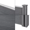 WPC kerítéspanel 183x879 cm szürke 