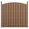 WPC félköríves kerítéspanel (165–185)x747 cm barna 4 db-os prémium kertkerítés