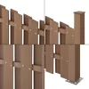 WPC félköríves kerítéspanel (165–185)×932 cm barna 5 db-os prémium kertkerítés szett