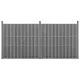 WPC kerítéspanel 185×376 cm szürke 2 db-os prémium modern kerítés