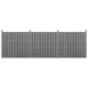 WPC kerítéspanel 185x562 cm szürke 3 db-os modern, tartós kertkerítés