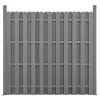 WPC kerítéspanel 185×747 cm szürke 4 db-os modern, időtálló kerítés