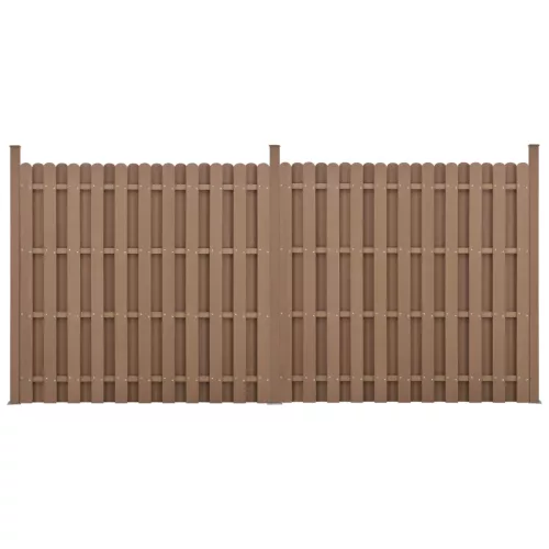 WPC barna kerítéspanel 185x376 cm 2 db-os prémium kerítés