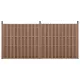 WPC barna kerítéspanel 185x376 cm 2 db-os prémium kerítés