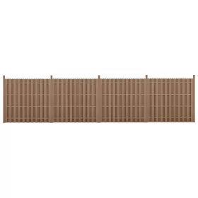   WPC barna kerítéspanel 185x747 cm 2 db-os modern WPC kerítés