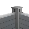 WPC kerítéselem szürke kerítéspanel 165x162 cm modern, időjárásálló kerítés