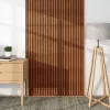 Akusztikus fali panel 4db 120x60 cm teakfa hatású lamellás falburkolat dekorpanel