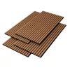 Akusztikus fali panel 4db 120x60 cm teakfa hatású lamellás falburkolat dekorpanel