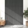 Akusztikus fali panel 4db 120x60 cm szürke tölgyfa hatású lamellás falburkolat dekorpanel