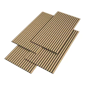   Akusztikus fali panel 4db 120x60 cm világos tölgyfa hatású lamellás falburkolat dekorpanel