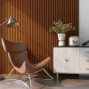 Akusztikus fali panel 12db 120x60 cm teakfa hatású lamellás falburkolat dekorpanel