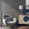 Akusztikus fali panel 12db 120x60 cm szürke tölgyfa hatású lamellás falburkolat dekorpanel