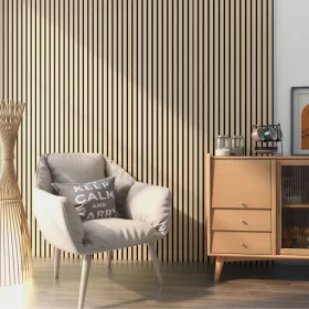   Akusztikus fali panel 16db 120x60 cm világos tölgyfa hatású lamellás falburkolat dekorpanel