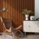 Akusztikus fali panel 16db 120x60 cm teakfa hatású lamellás falburkolat dekorpanel