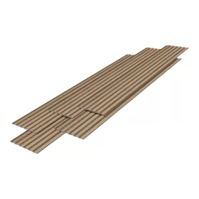   3D falpanel 5db 195x30 cm világos tölgyfa-hatás lamellás falburkolat dekorpanel 