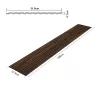 3D falpanel 6db 195x31,5 cm diófa-hatású lamellás falburkolat dekorpanel 