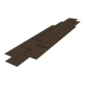   3D fali panel 6db 195x31,5 cm fa-hatású lamellás falburkolat dekorpanel 