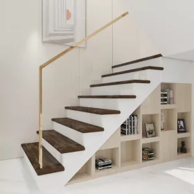   Lépcsőburkolat 2 db szett élvédővel sötét fa tónusú PVC lépcsőfok burkolat, lépcsőpárna