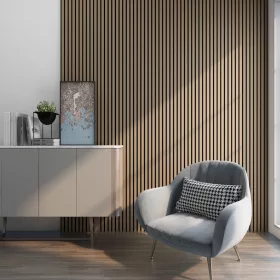   Akusztikus fali panel 12db 120x60 cm világos diófa-hatású lamellás falburkolat dekorpanel