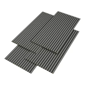   Akusztikus fali panel 12db 120x60 cm világosszürke tölgyfa hatású lamellás falburkolat dekorpanel 