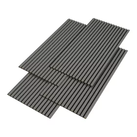   Akusztikus fali panel 16db 120x60 cm világosszürke tölgyfa hatású lamellás falburkolat dekorpanel