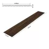 3D falpanel 12db 195x31,5 cm diófa-hatású lamellás falburkolat dekorpanel 
