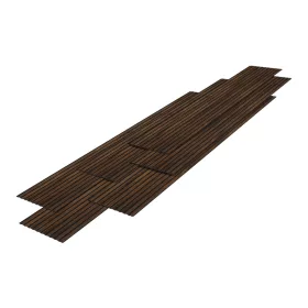   3D falpanel 18 db 195x31,5 cm diófa-hatású lamellás falburkolat dekorpanel 