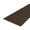 3D falpanel 18db 195x31,5 cm fa-hatású sötétbarna lamellás falburkolat dekorpanel 
