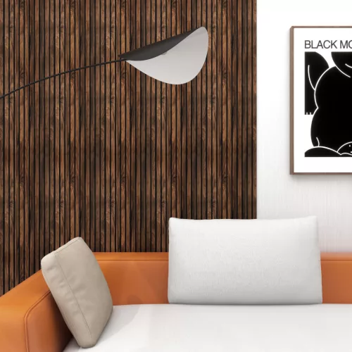 3D falpanel 24db 195x31,5 cm diófa-hatású lamellás falburkolat dekorpanel 