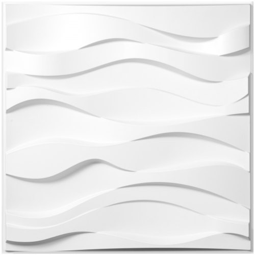 13db 3D falpanelek 50x50cm dekoratív csempe csomag öntapadós falmatricák PVC, irodába, előszobába, konyhába, nappali és étkezőbe (hullámok)