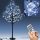 Illuminated decorative tree cherry blossom LED tree with remote control cold white light 180 cm indoor/outdoor