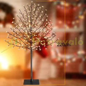   Világító díszfa cseresznyevirág LED fa távirányítóval meleg fehér fényű 220 cm beltéri/kültéri