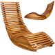 Beach chair, rocking chair, reclining chair, ergonomic garden lounger made of acacia wood for sauna or spa