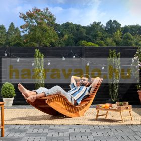   Strandszék hintaszék fekvőszék ergonomikus kerti nyugágy akácfából szaunába vagy gyógyfürdőbe
