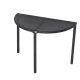 Semi-circular table polyrattan black 100x50x74 cm