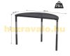 Semi-circular table polyrattan black 100x50x74 cm