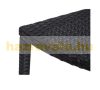 Semi-circular table polyrattan black 100x50x74 cm