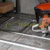 Horganyzott acél kerti kis ház 238x132x198 cm kerti tárolóház kültéri fészer zöld szerszámos kamra ház 