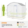 Horganyzott acél kerti kis ház 238x132x198 cm kerti tárolóház kültéri fészer zöld szerszámos kamra ház 