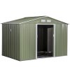 Galvanized steel garden small house with base garden shed tool storage house 277x191x192 cm