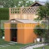 Galvanized steel garden small house with base garden shed tool storage house 277x191x192 cm