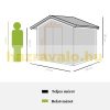 Galvanized steel garden small house with base garden shed tool storage house 277x191x192 cm
