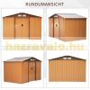 Galvanized steel garden small house with base garden shed tool storage house 277x191x192 cm