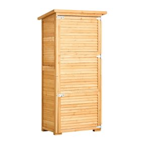   Szerszámos fészer 800x500x1620 mm fa kerti tárolószekrény időjárásálló kültéri szerszámtároló