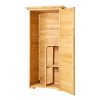 Szerszámos fészer 800x500x1620 mm fa kerti tárolószekrény időjárásálló kültéri szerszámtároló