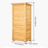 Szerszámos fészer 800x500x1620 mm fa kerti tárolószekrény időjárásálló kültéri szerszámtároló