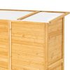 Szerszámos fészer 1400x600x1715 mm fa kerti tárolószekrény Időjárásálló kültéri szerszámtároló