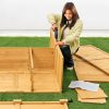 Szerszámos fészer 1400x600x1715 mm fa kerti tárolószekrény Időjárásálló kültéri szerszámtároló