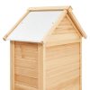 Szerszámos fészer 710x455x1600 mm tömör fenyőből készült kerti tárolószekrény