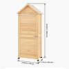 Szerszámos fészer 710x455x1600 mm tömör fenyőből készült kerti tárolószekrény